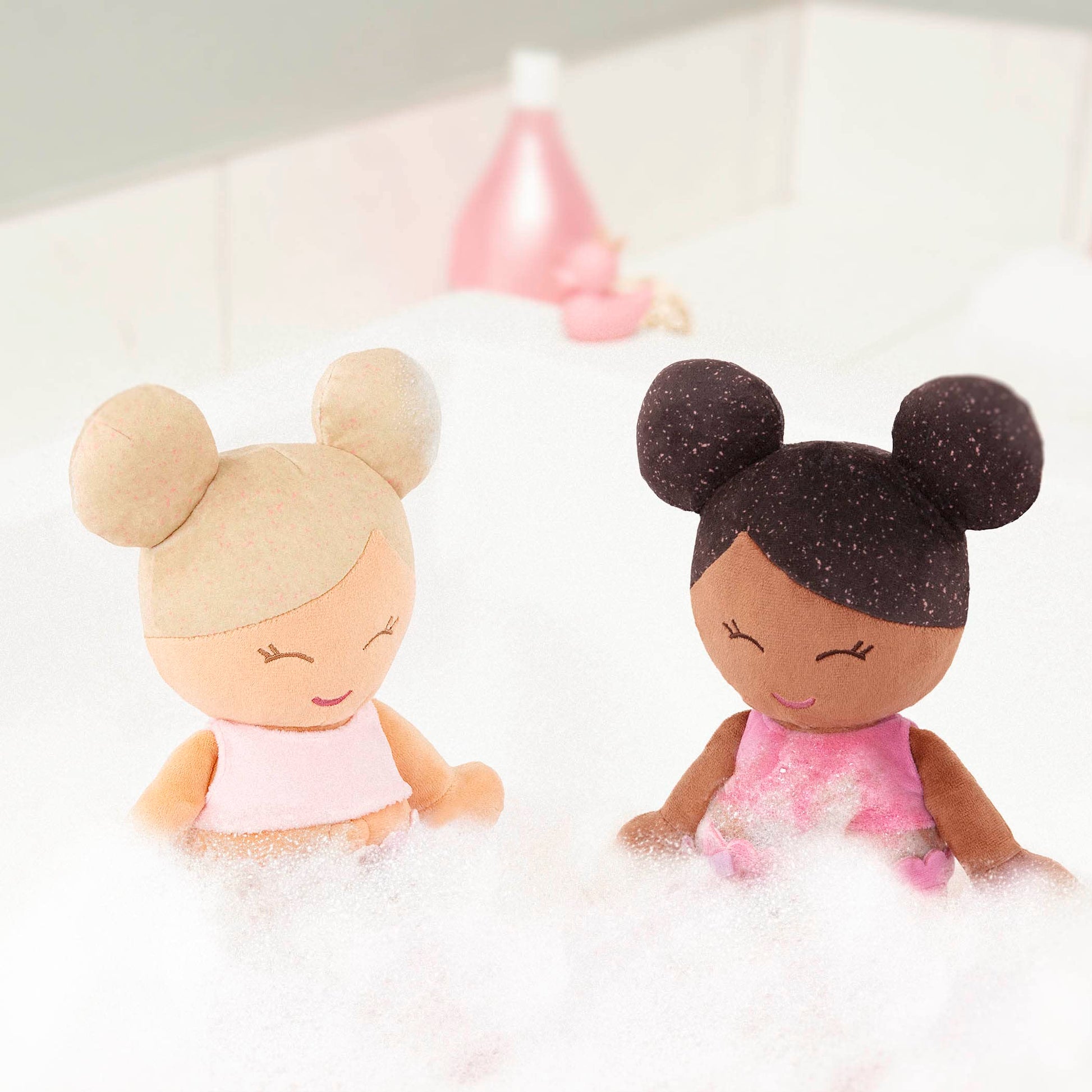 LullaBaby Babi - 14-Inch Bath Doll - Deep Tone & Removable Clothes - Water Toys - Towel & Bath Ducky - 2 Years + - Bath Doll (Deep Tone)