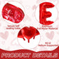 I Love You Balloons and Heart Balloons with 500 Pieces Rose Petals, Foil Mylar Love Balloon for Him/Her Wedding Anniversary Engagement Valentine Day