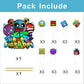 25pcs Cartoon For Geometry Aesthetic Dash Birthday Decorations with 24pcs Cupcake Toppers, 1pcs Cake Topper for Birthday Party Supplies.