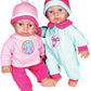 Twin Baby Dolls in Twin Jogger Stroller