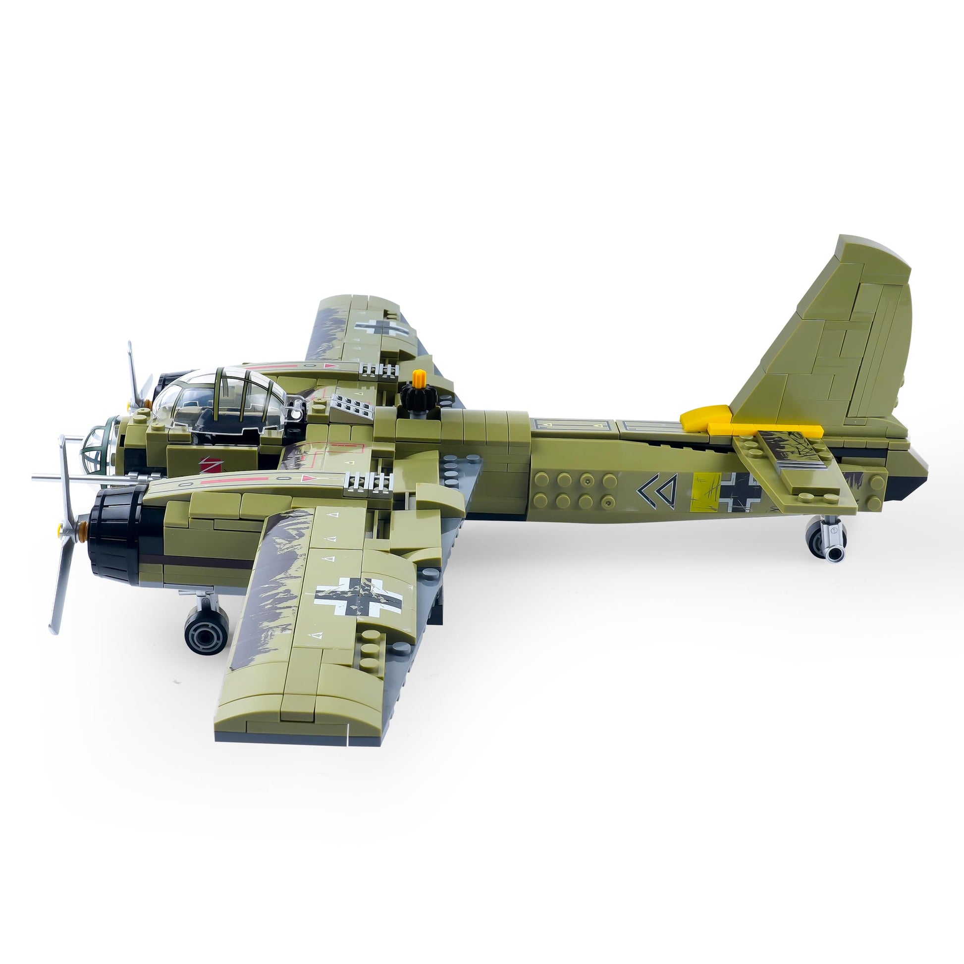 General Jim's WWII Iron Empire JU-88 Bomber Plane Building Blocks Set, 559 Pieces German Twin-Engine Aircraft Model w/Display Stand, Detailed WWII