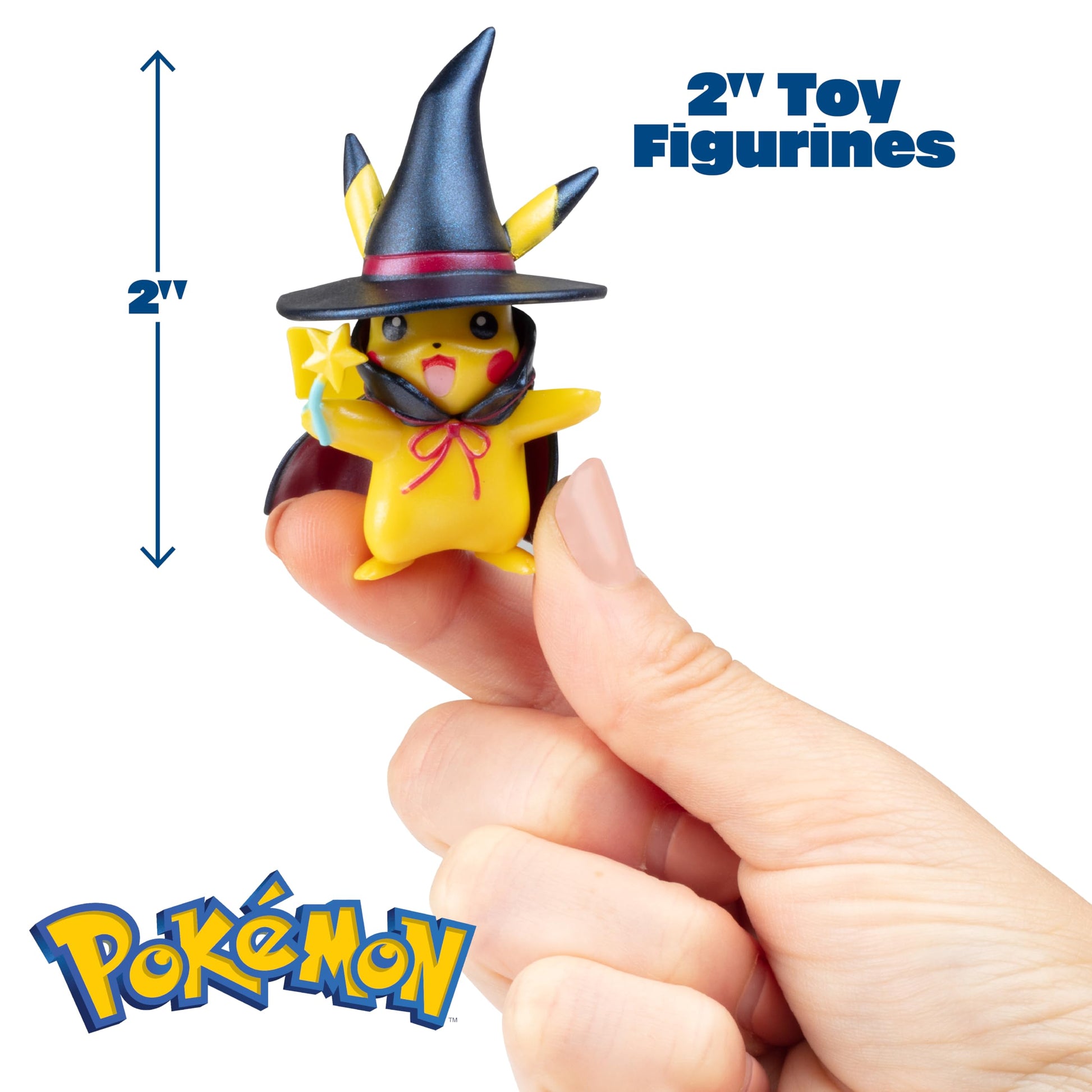 Pokemon Halloween Countdown Gift Set for Kids, 16 Piece Playset - Includes 11 Toy Character Figures & 5 Accessories - Pikachu, Eevee, Meowth & More