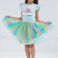 DREAMWORKS GABBY'S DOLLHOUSE Little Girls' Sleeveless Tutu Dress Gabby Pandy Blue 6