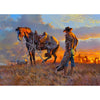 najiaxiaowu Wooden 1000 Pieces Jigsaw Puzzles for Adults, Elderly or Kids, Western Cowboy Rider Prairie Wind Flower Puzzle for Family Parent-Child