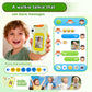 Dinosaur Video Walkie Talkies for Kids with 6 Voice Effects, Support Send Voice, Pictures, Emojis, and Selfies, Upgraded Front and Rear Cameras,Gifts