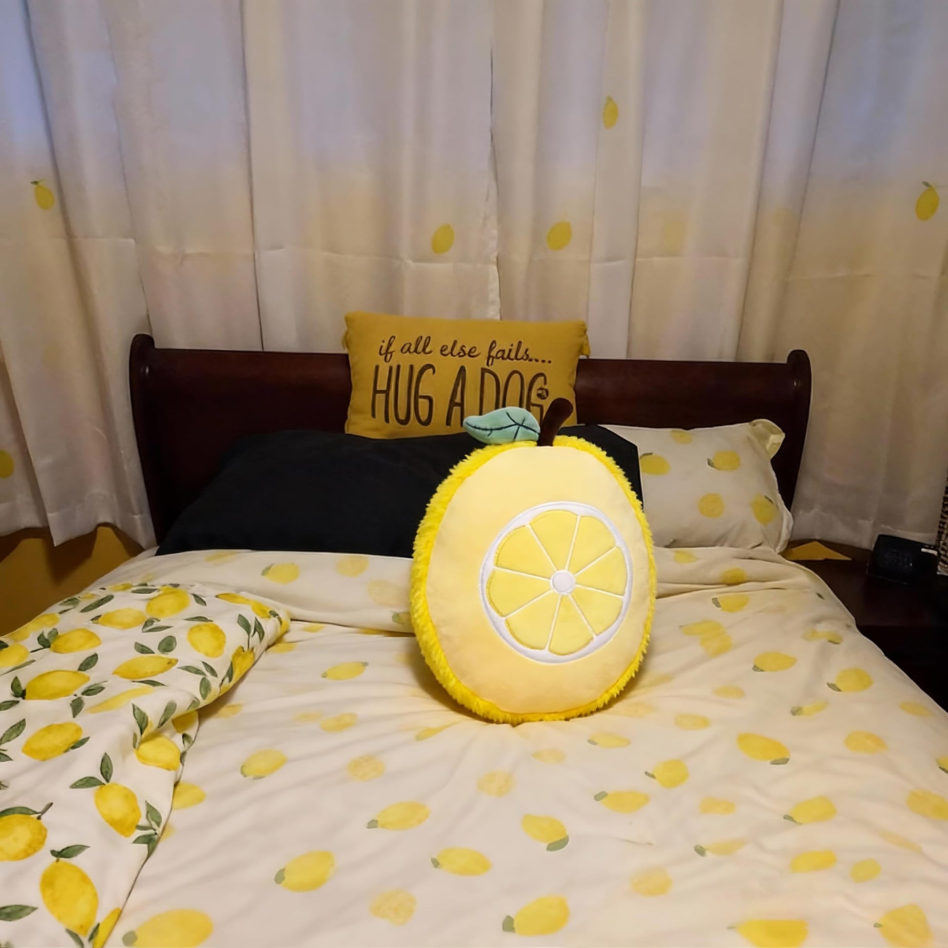 YONLIT Lemon Plush Pillow Cute Fruit Stuffed Animal Soft Plushie Snuggly Hugging Pillow Toy Gifts for Kids Brithday Lemon Lover and Christmas 12.6
