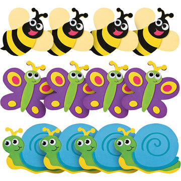 Fun Express Bug Foam Magnet Craft Kits for Kids Ages 4-8 - DIY Magnets Making Kit with Foam Stickers & Googly Eyes | Arts and Crafts for Kids 4-6 |
