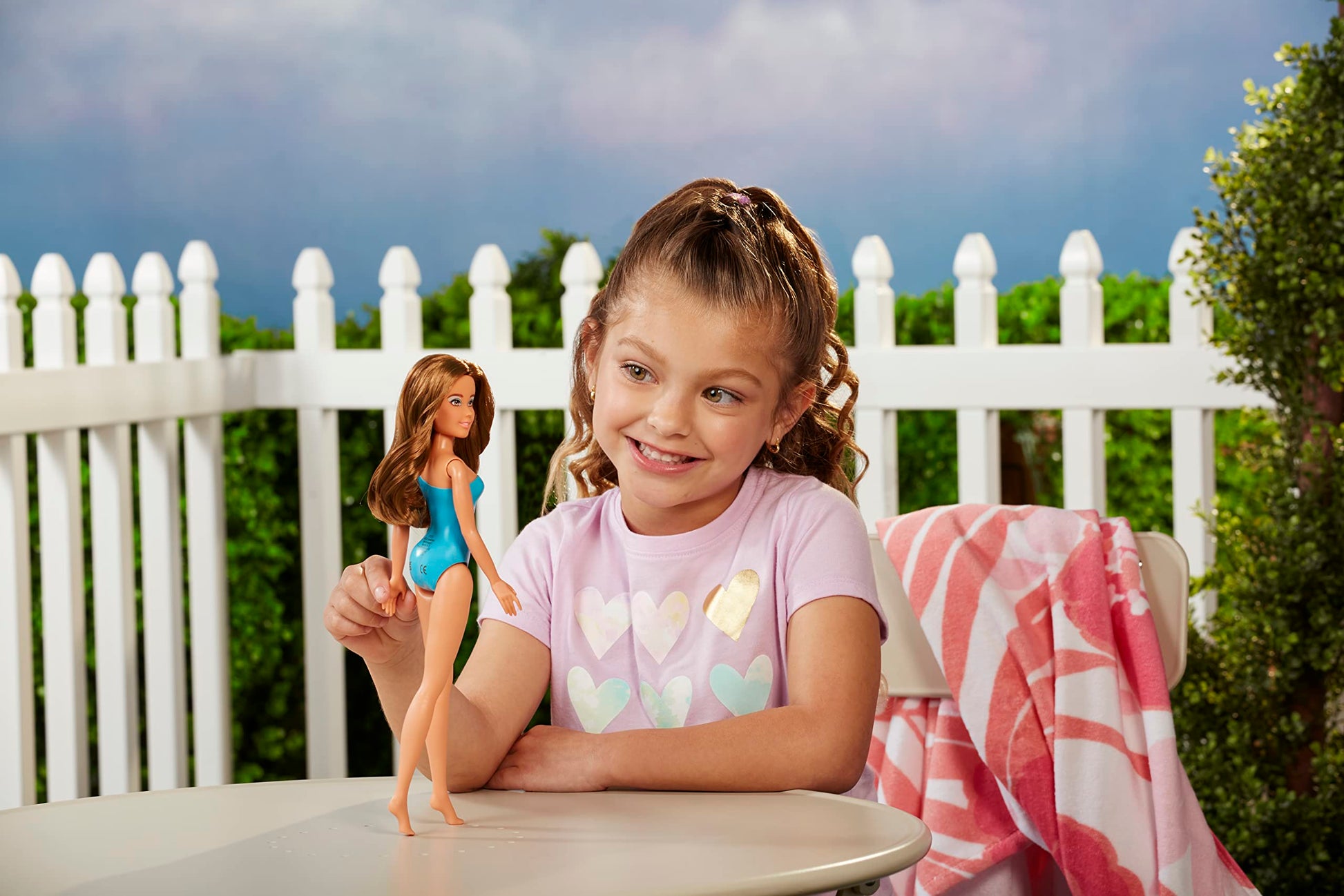 MGA Entertainment Dream Ella Splash Doll - DreamElla, 11.5" Brunette Doll in Teal Swimsuit with Colorful Fairy Graphic, Great Value, , Toy for Kids