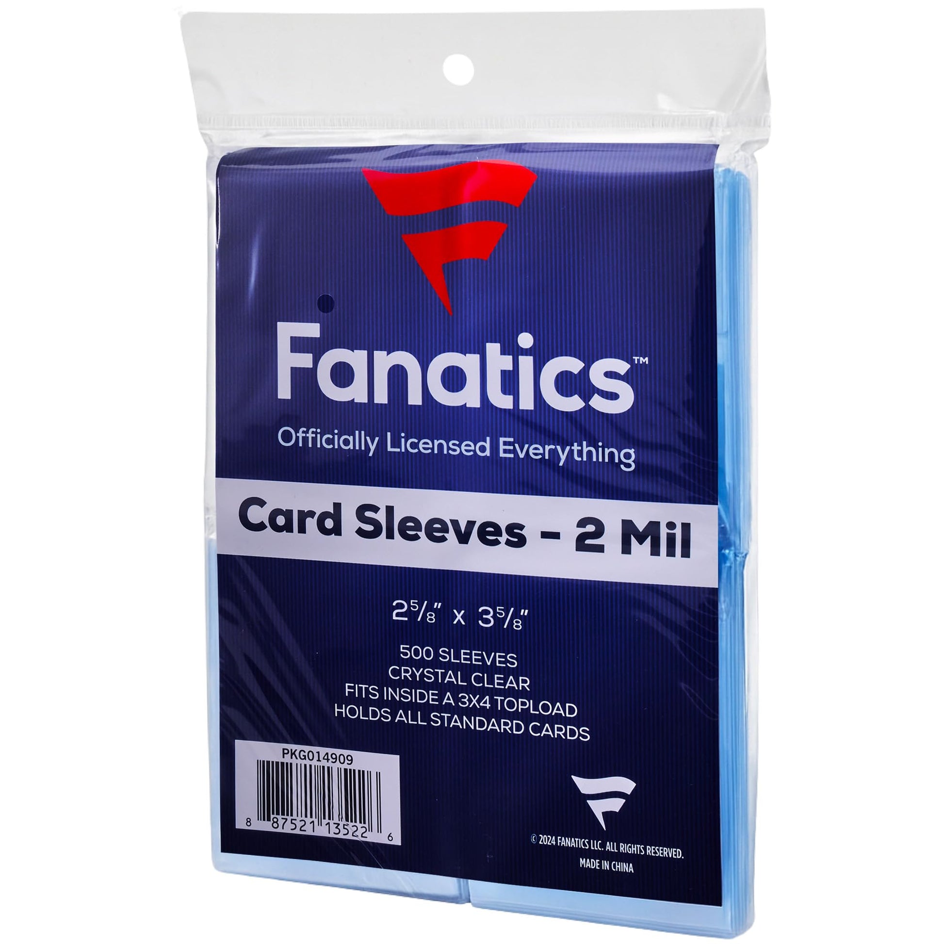 Fanatics Collectibles Penny Sleeves, 500 Count - Standard 2.5" x 3.5" Soft Card Sleeves for Trading Card Protection