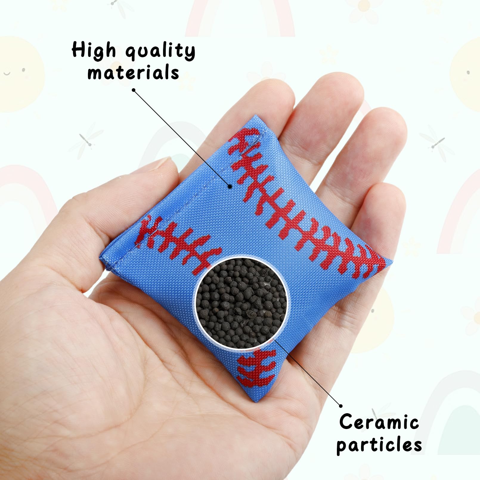 Dyrfolm 32 Pack Mini Bean Bags Colorful Cornhole Bean Bags,2.36 X 2.36 Inch