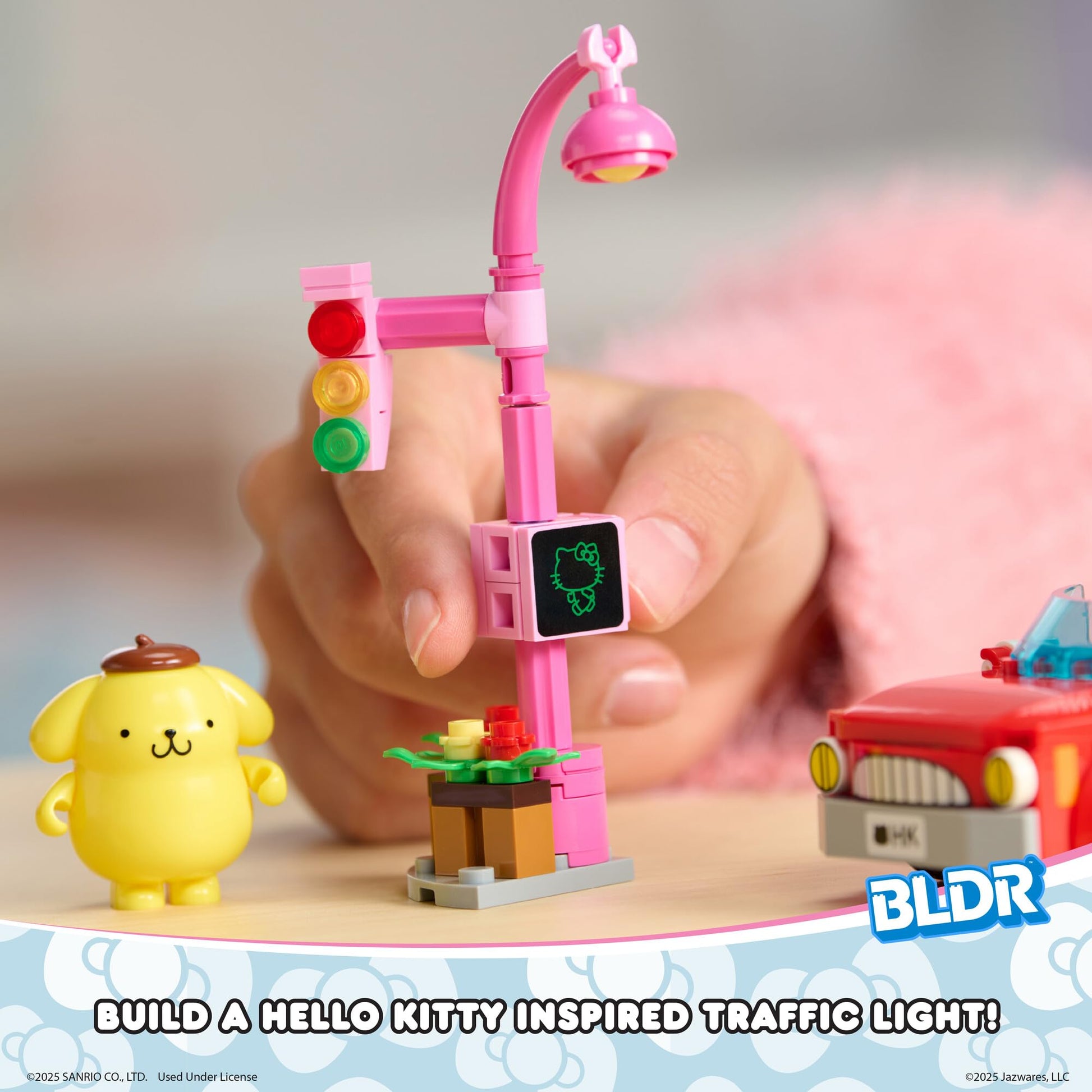 BLDR Hello Kitty and Friends Badtz-Maru’s Convertible Building Set 0111 with Badtz-Maru and Pompompurin Minifigures - for Kids and Sanrio Fans Ages 8+