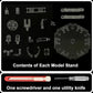 TWKUPWO Hobby Action Base Display Stand, Gundam Action Figure Stand - Compatible with MG, RG, HG Universal Models - Transparent 6 Set