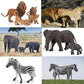 Safari Zoo Animals Figures Toys, 14 Piece Realistic Jungle Animal Figurines, African Wild Plastic Animals with Lion, Elephant Educational Learning