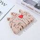 Customized Wooden Elephant Puzzle with 2-8 Family Name -Personalized Family Name Puzzle- Wooden Decor for Christmas Birthday Gifts for Mom Dad (6