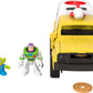Fisher-Price Imaginext Disney and Pixar Toy Story Pizza Planet Truck with 3-inch Buzz Lightyear & Alien Friend Action Figures, Toy Vehicle & Pizza