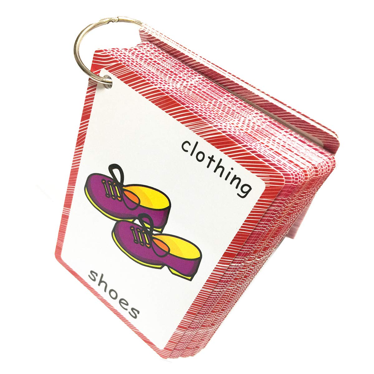 Set of Clothing and Weather Flash Cards for Toddlers | Kids Learning Flashcard & Montessori Pocket Cards Toys | Perfect for Pre-K Decor Background