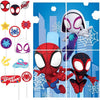 Party Scene Setter with Props - 40" x 27.5" | 1 Set of 16 Pcs, Spidey & His Amazing Friends