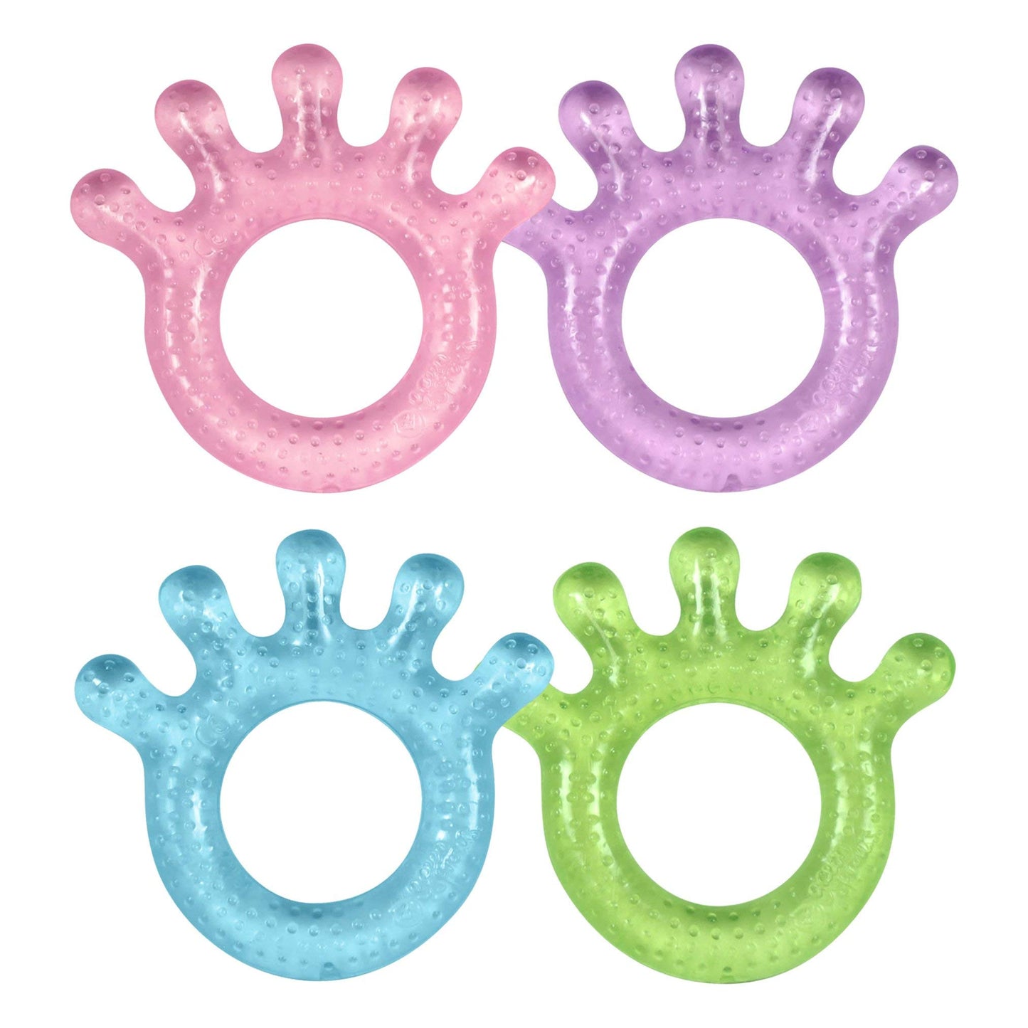 Green Sprouts Cooling Teether (2 Pack) Soothes Gums & Promotes Healthy Oral Development Safer Plastic Filled with Sterilized Water, Chill for Extra