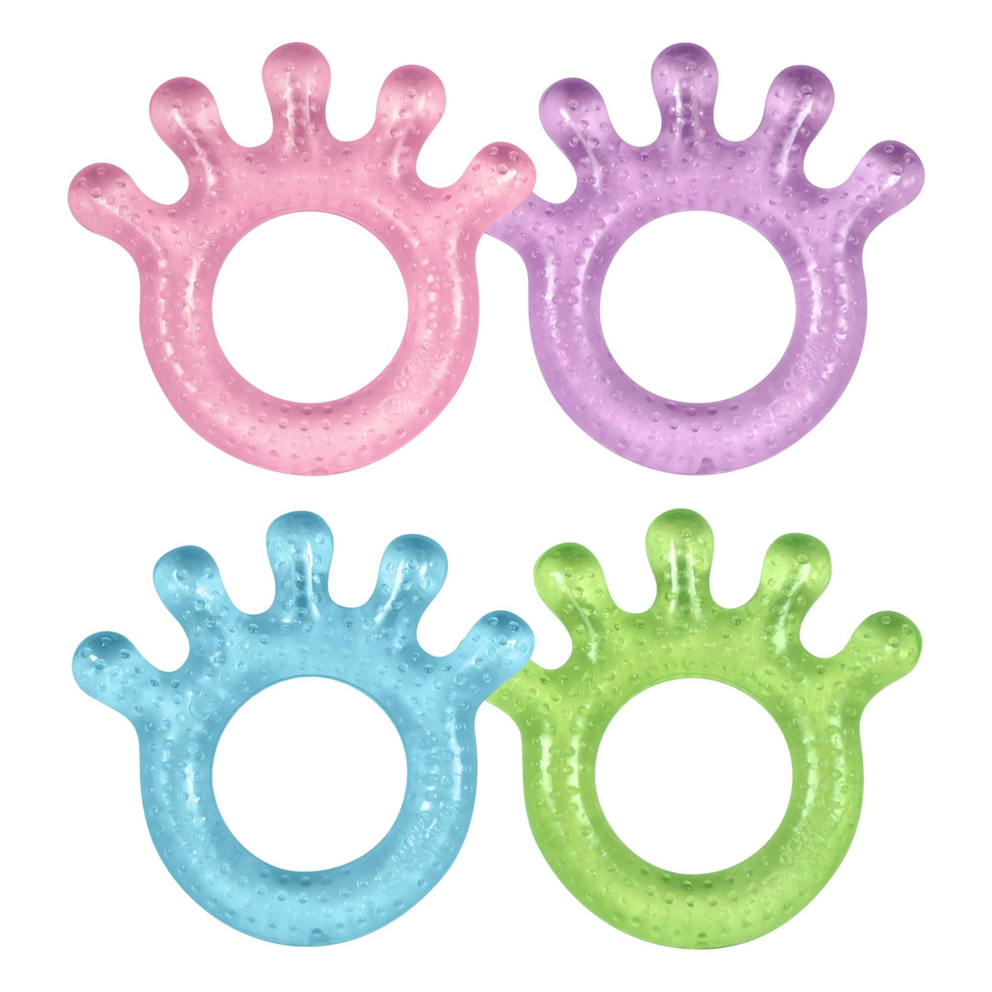 Green Sprouts Cooling Teether (2 Pack) Soothes Gums & Promotes Healthy Oral Development Safer Plastic Filled with Sterilized Water, Chill for Extra