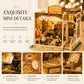DIY Miniature House Kit, 428 PCS Jewelry Shop DIY Book Nook Kit with LED, 3D Wooden Puzzle Miniature Doll House Kit for Arts and Crafts Decor - Unique