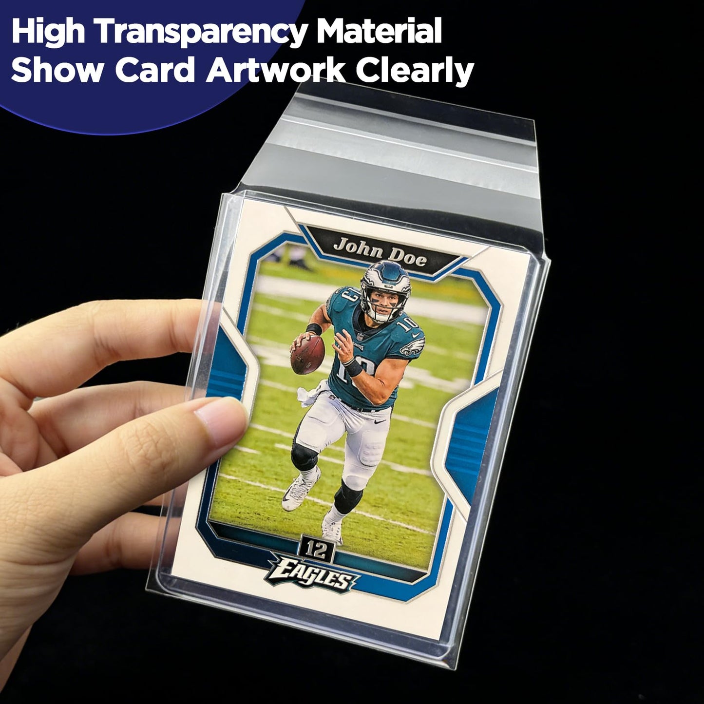 Top Loader Sleeves, Bulk 100/200 / 400 PCS Penny Sleeves for Top Loaders, Resealable Team Bags for 35-75PT Rigid Trading Card Protection, Durable