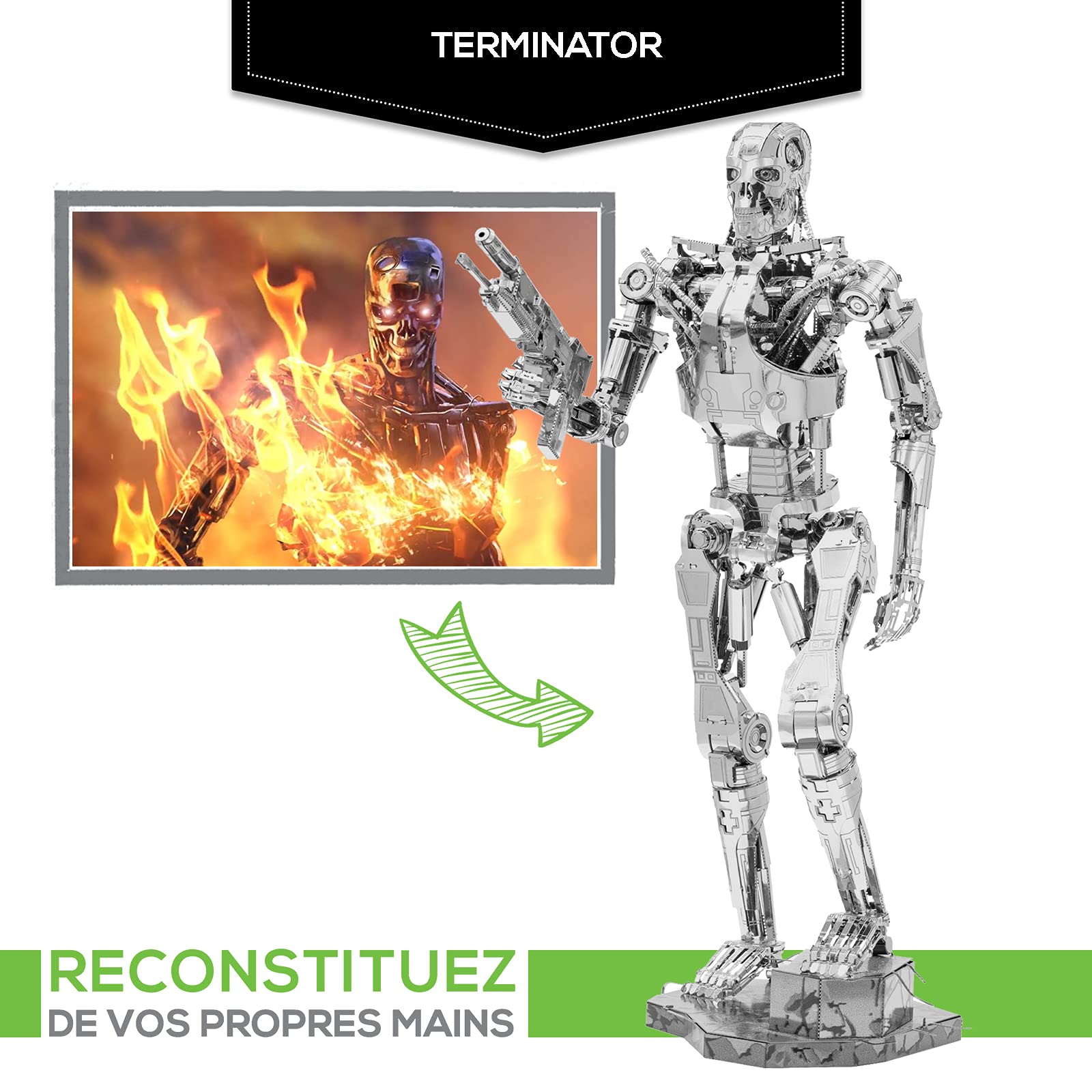 Metal Earth Fascinations Premium Series The Terminator T-800 Endoskeleton 3D Metal Model Kit