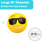 Coconut Float Emoji Beach Ball 12 Pack, 18" Inflatable Beach Balls
