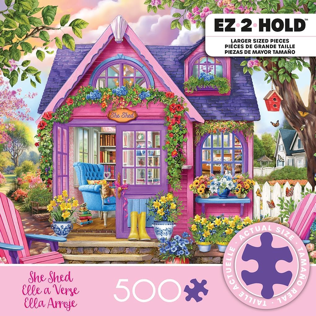Ceaco - She Shed - 500 Large Piece Jigsaw Puzzle for Adults
