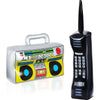 Gejoy 2 Pcs Inflatable Boombox and Cell Phone Props, Retro 80s 90s Party Decorations, Hip Hop Theme Party Supplies, Halloween Costume Accessories