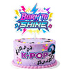 Kpop Cake Topper, Born to Shine Music Party Cake Decorations Supplies