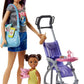 Barbie Babysitting Playset with Skipper Doll, Baby Doll, Bouncy Stroller and Themed Accessories