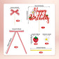 71PCS Strawberry Bow Cake Decorations Set Happy Birthday Strawberry Cake Topper and Cupcake Bows Decorations for Baby Shower Bridal Shower Graduation