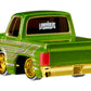 CarTuned 3 Pack Series 1 Cruizn Da BLVD & Drip'd 1957 Chevy Bel Air Kandy Light Blue Lowrider, 1987 Chevy C10 Truck Kandy Green Lowrider, 1953 Chevy