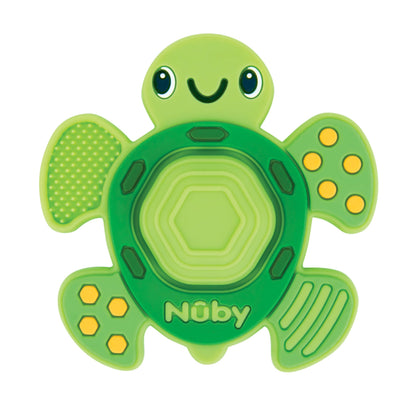 Nuby Teethe N' Pop Sensory Play Teether - Baby Teething Toy - 3+ Months - Turtle