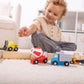 Melissa & Doug Wooden Construction Site Vehicles with Wooden Storage Tray (8 pcs) - Vehicle Toys, Cars for Toddlers and Kids Ages 3+