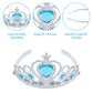 XiangGuanQianYing Princess Dress Up Crowns and Tiaras for Child from 3 Years Up Party Favors Blue Tiara Plastic Silver Tiara(10 Pack) (Sky Blue)