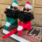 Dumwick Christmas Elf Doll Plush Toy, Funny Holiday Figure with Sunglasses