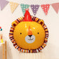 4PCS Animal Head Foil Balloon Set Lion Bear Monkey Cat Mylar Balloons for Birthday Party Decorations