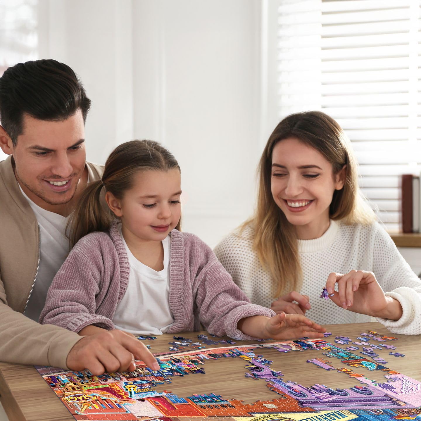 Boardwalk Nashville Music City 500 Piece Jigsaw Puzzle Fun Colorful Tennessee Puzzles with Premium Box, Gift for Adults and Family 16"x20"