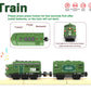 Train Toy Remote Control Locomotive, Motorized Train Set for Wooden Track, Electric Trains with Sound & Lighting Effects Compatible with Thomas, Brio