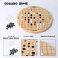 GSE Games & Sports Expert 11.5" Natural Wood 2-in-1 Chinese Checkers and Gobang Board Game Set with 66 Colorful Wooden Pegs and Stones, Classic