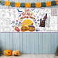 Quimoy Giant Halloween Coloring Poster - 72x30 Inches, Kids Crafts & Party Tablecloth/Banner