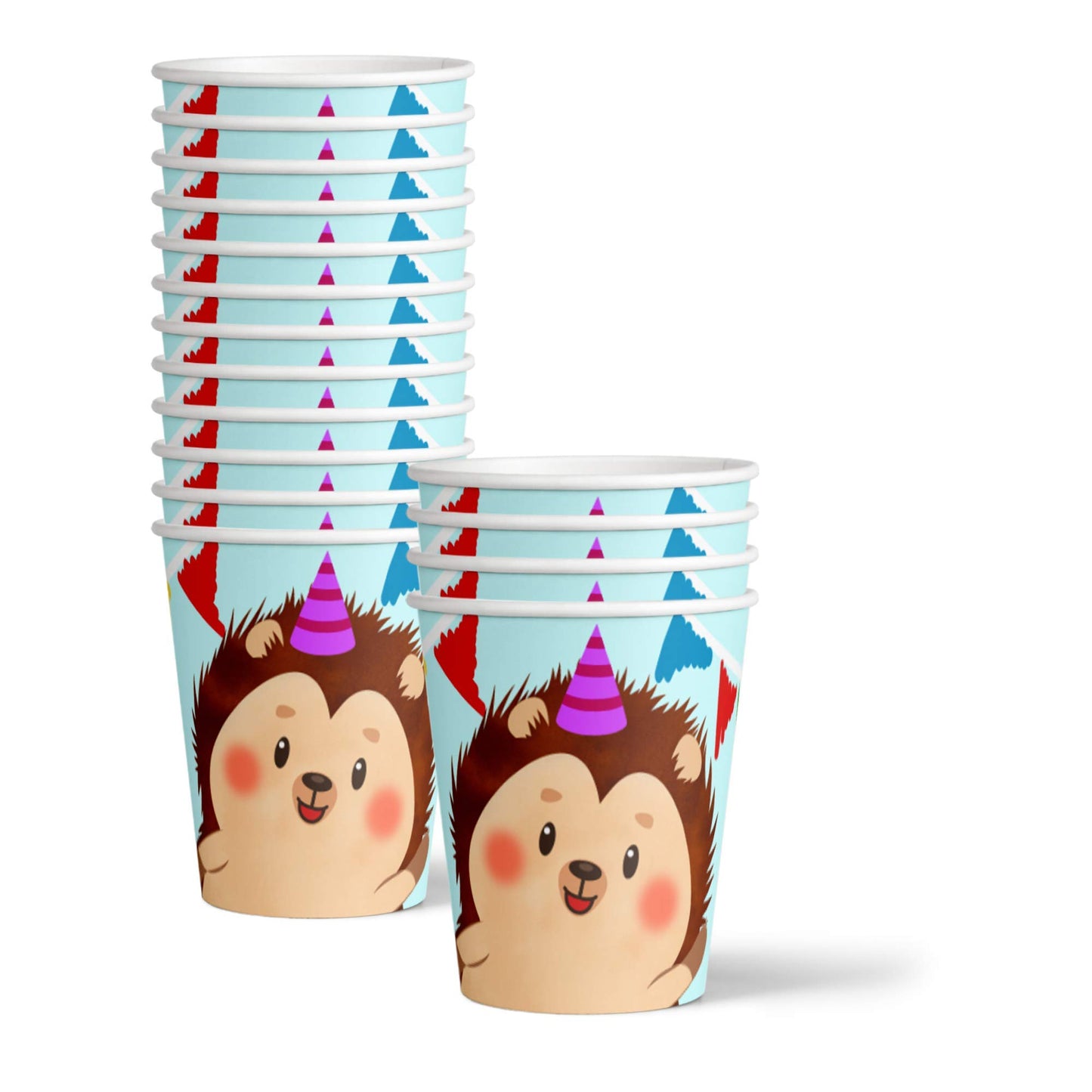Birthday Galore Hedgehog Party Supplies for Kids and Adults - Fun Celebration Set with Plates, Napkins, Cups, Tableware, Quick Setup, Colorful