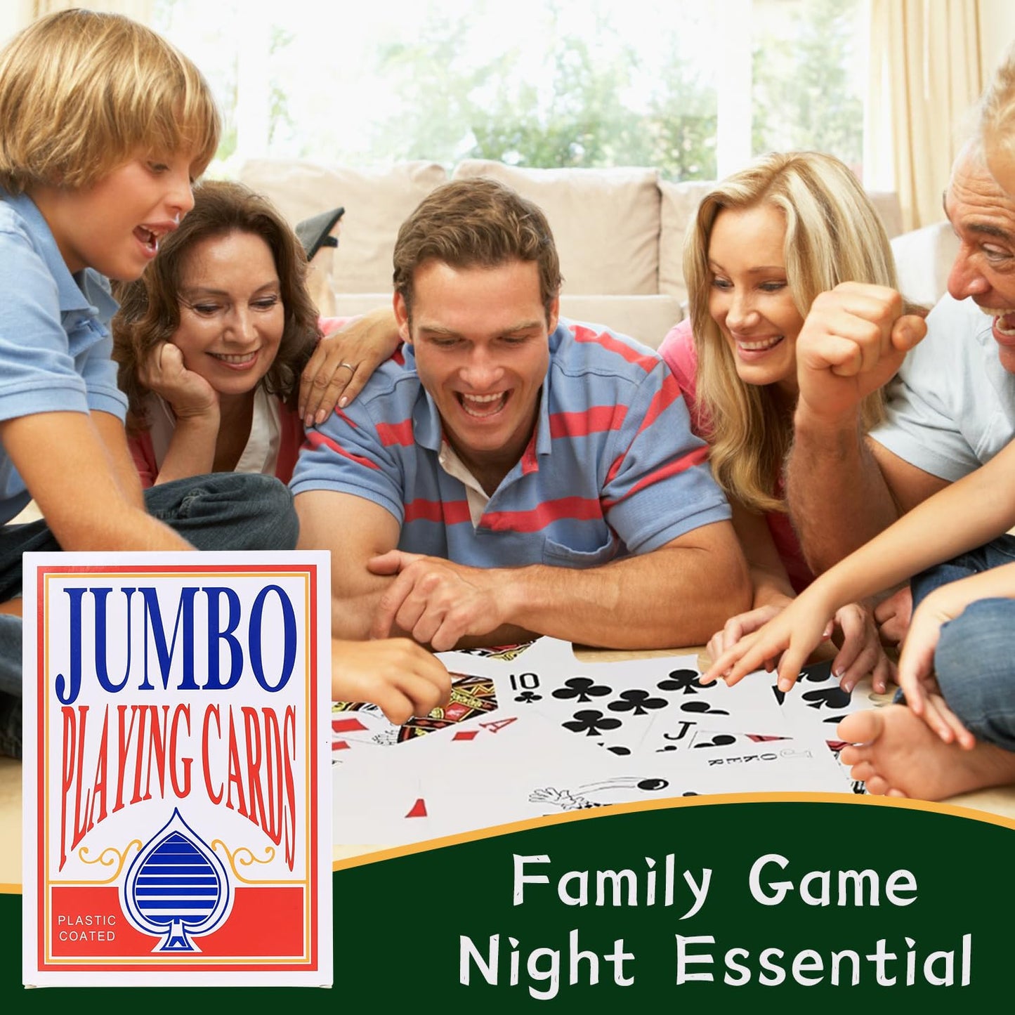 gagift world Jumbo Playing Cards, 8 x 11 Inches Giant Playing Cards for Family Game Night, Extra Large Casino Party Decoration for Adults