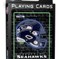 Masterpieces Officially Licensed NFL Seattle Seahawks Neon-Styled Playing Cards - 54 Card Deck for Adults
