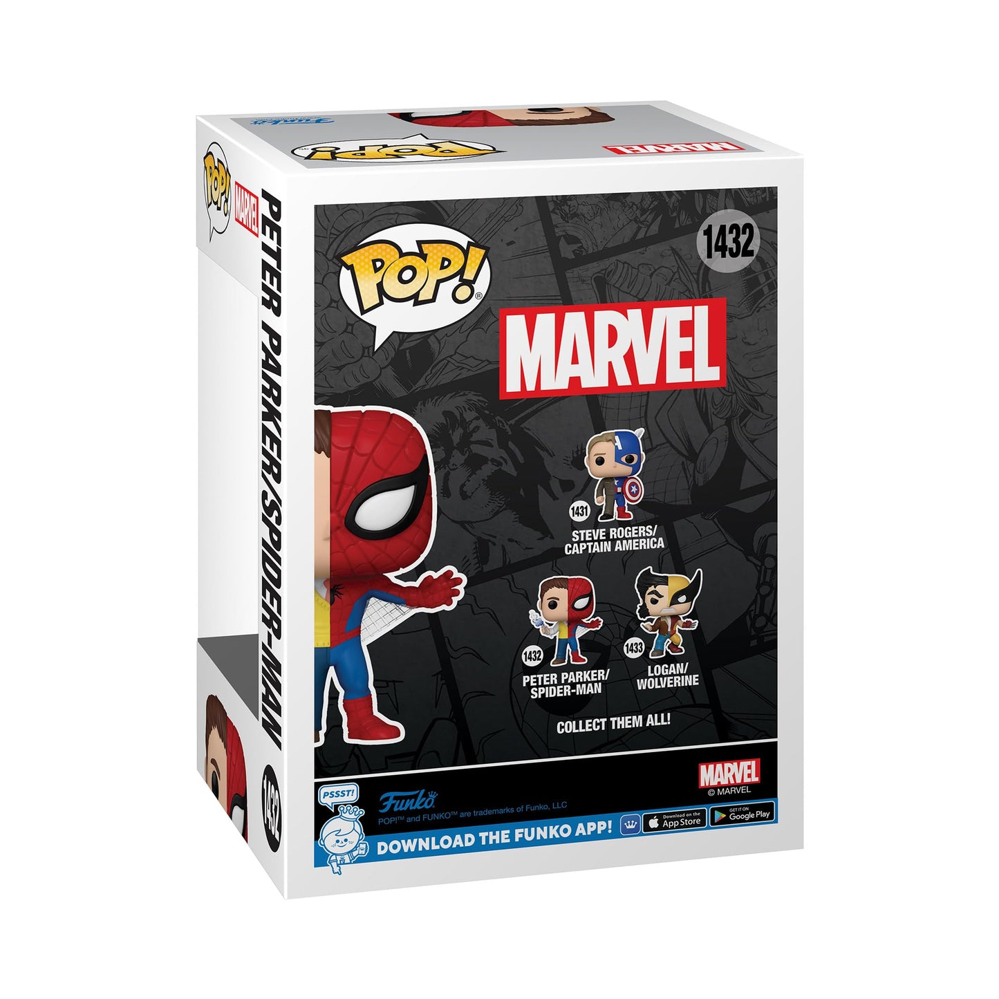 Funko POP Marvel: Split - Spider-Man - Spider-Man/Peter Parker - Marvel Comics - Collectable Vinyl Figure - Gift Idea - Official Merchandise - for