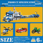 EtrealEli City Police Car, Motorcycle,Truck and Trailer&Helicopter Building Block Sets(509pcs),Police Chase Toy Set,Gift for Kids and audlts