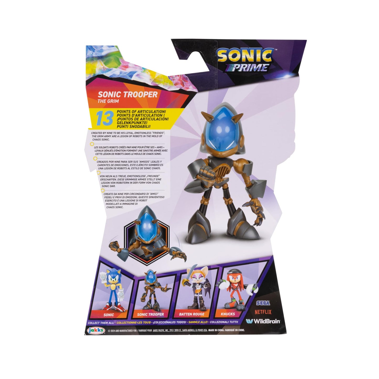 Sonic The Hedgehog Prime 5-inch Sonic The Hedgehog Trooper - The Grim Action Figure 13 Points of Articulations. Ages 3+ (Officially Licensed by Sega