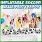 Inflatable Soccer Balls (Pack of 12) 16-inch, Soccer Party Beach Balls Bulk