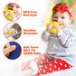 Soft Barn Baby Toys 6-12 Months with Stuffed Farm Animals, Rattle Squeaky Crinkle Sound & Mirror, Montessori Sensory Plush Infant Toy for 6 7 8 9 10